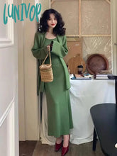 Lunivop Korean Version Of The Ladies Retro Fall And Winter Knitted Cardigan Jacket High-Waisted